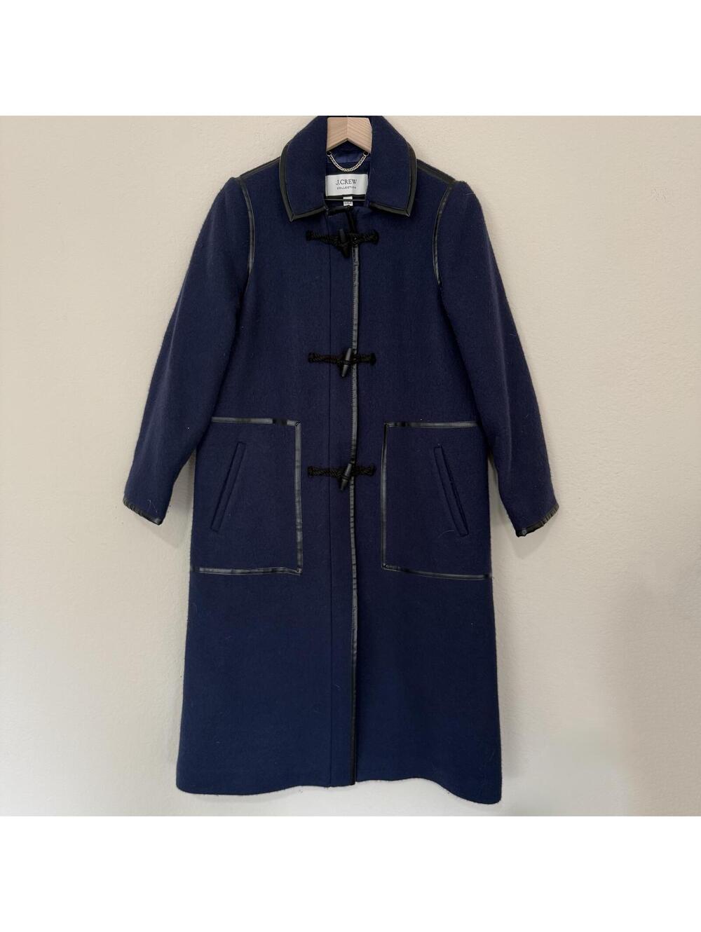 J.Crew Coat Women's 2 Blue Collection Toggle Wool Cashmere